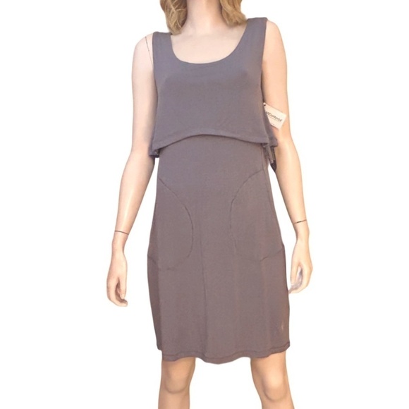 Indygena STOK Dress Sustainable Lenzing™ Jersey Knit Empire Waist Cinching Mauve - Picture 4 of 14